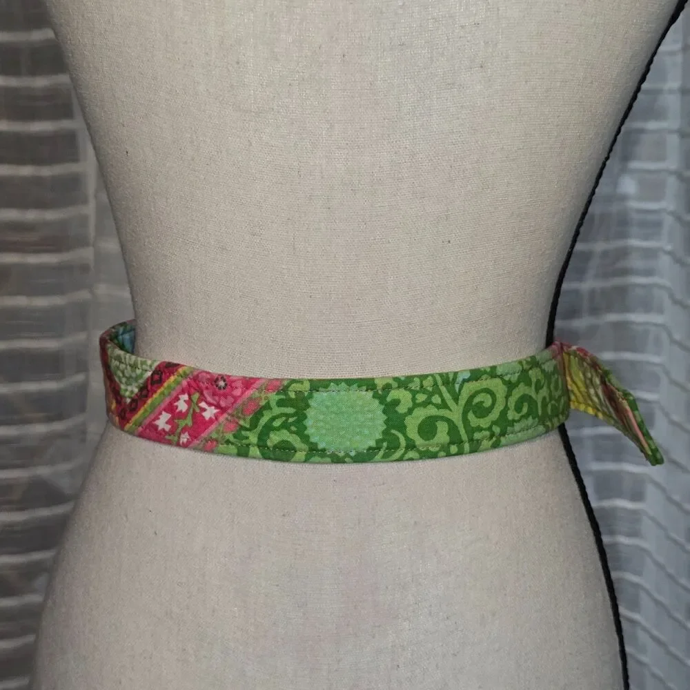 Oliver Green Preppy Pink & Green D Ring Belt Size Small